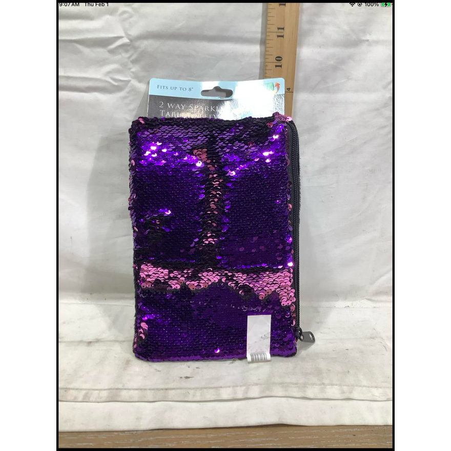 2-Way Sparkle Tablet Sleeve Fits Up To 8" (Purple/Pink)