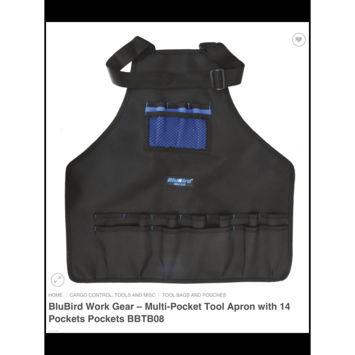 BluBird Work Gear Multi- Pocket Tool Apron w/ 14 Pockets