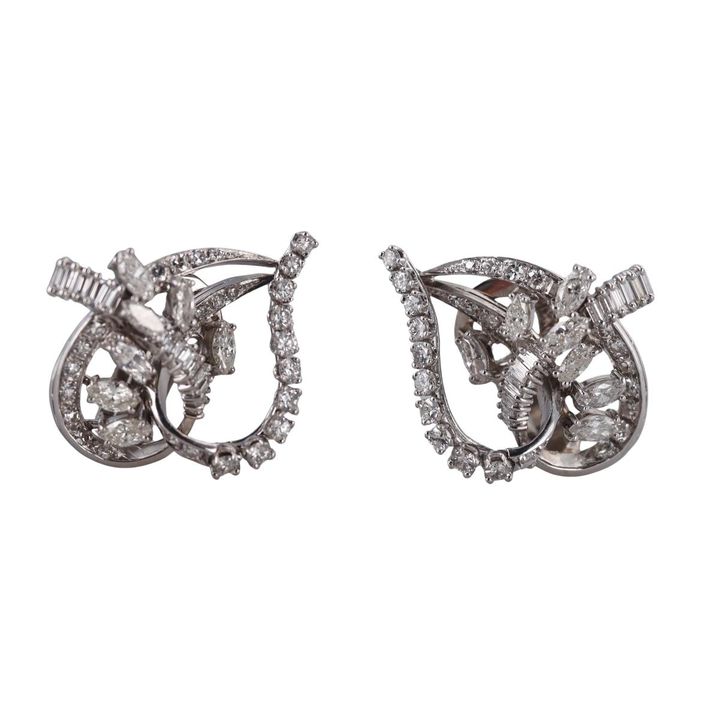 Platinum 3ctw Diamond Earrings