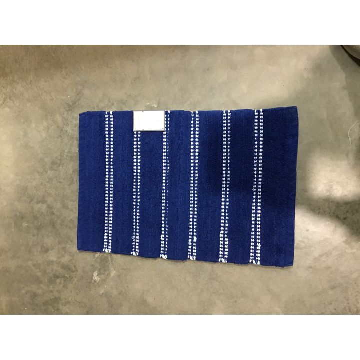 Threshold Blue and White Bath Rug (17" x 24")