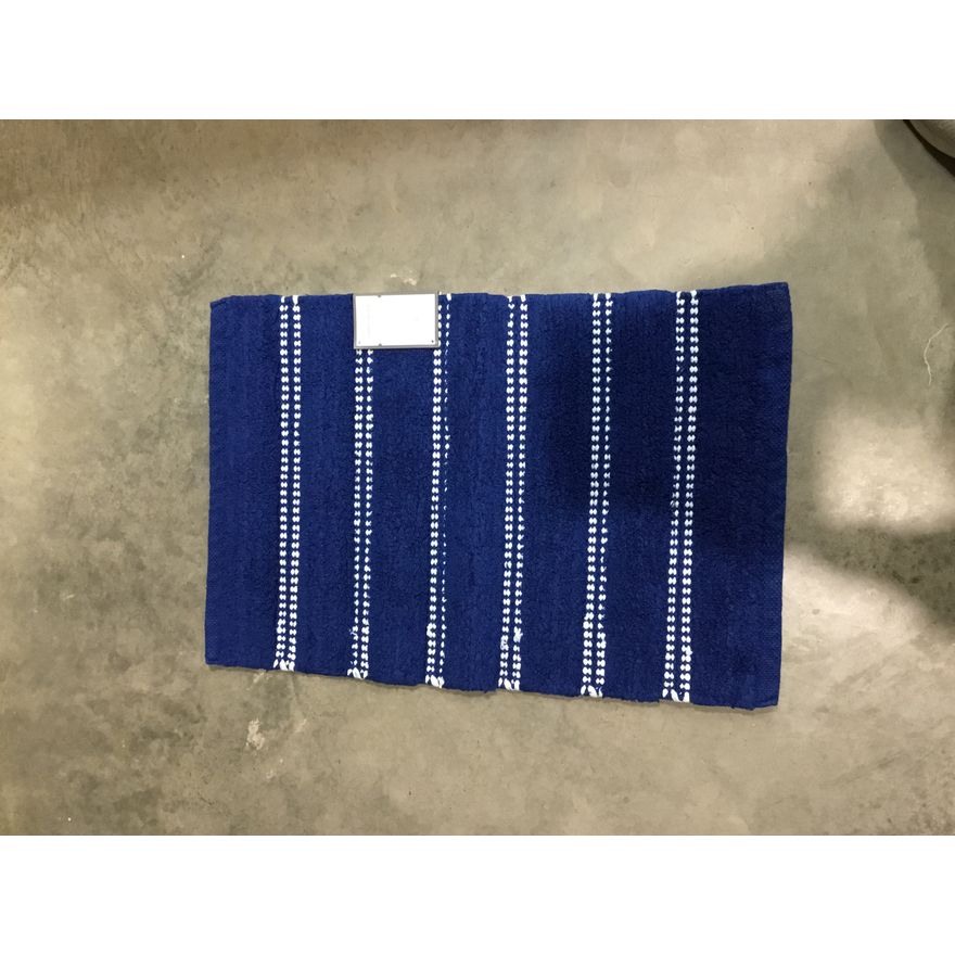 Threshold Blue and White Bath Rug (17" x 24")