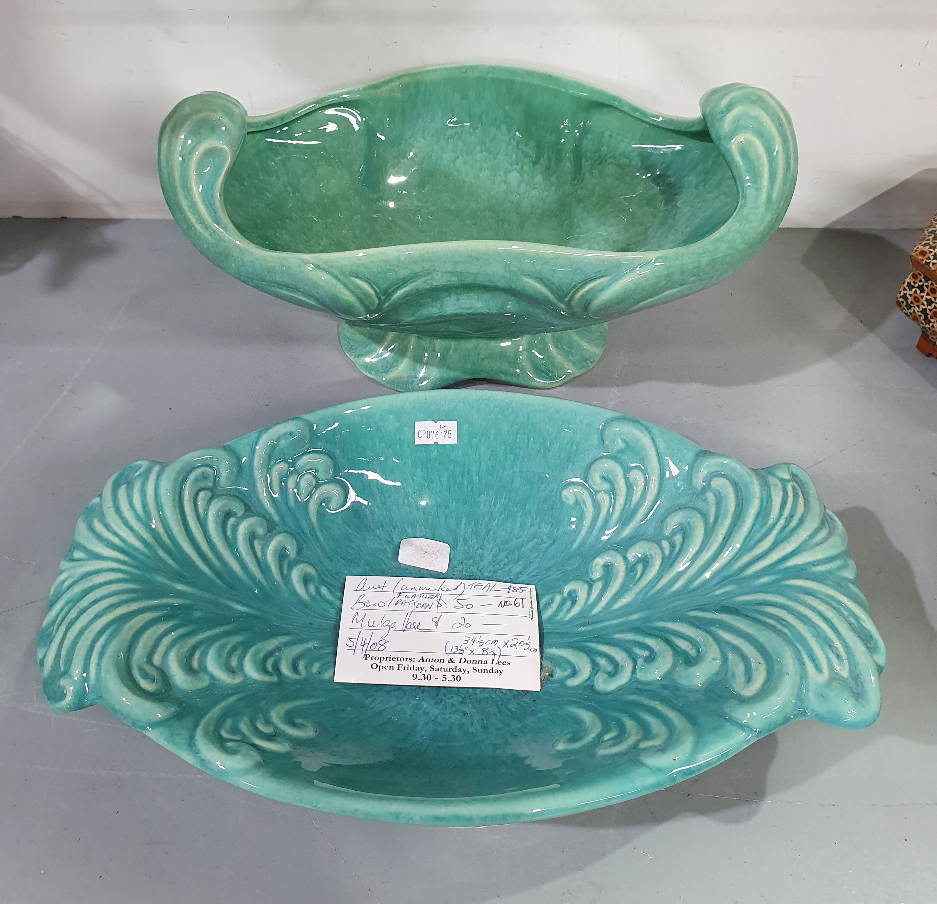 Two Mcp Pottery Centrepiece Bowls