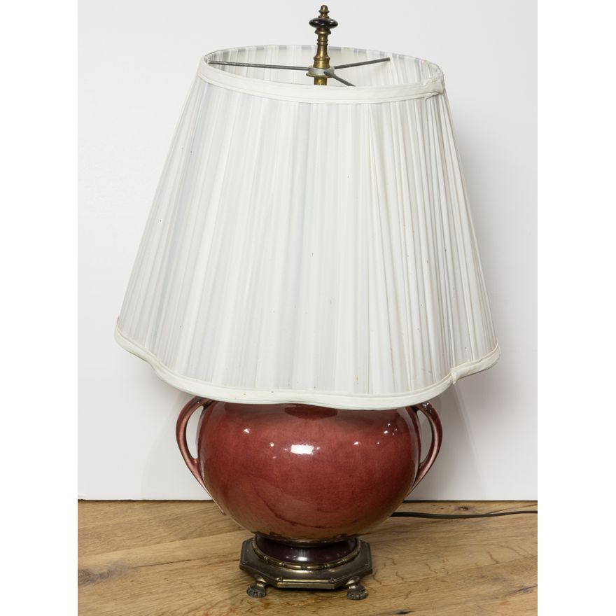 A Roseville pottery table lamp possibly Tuscany