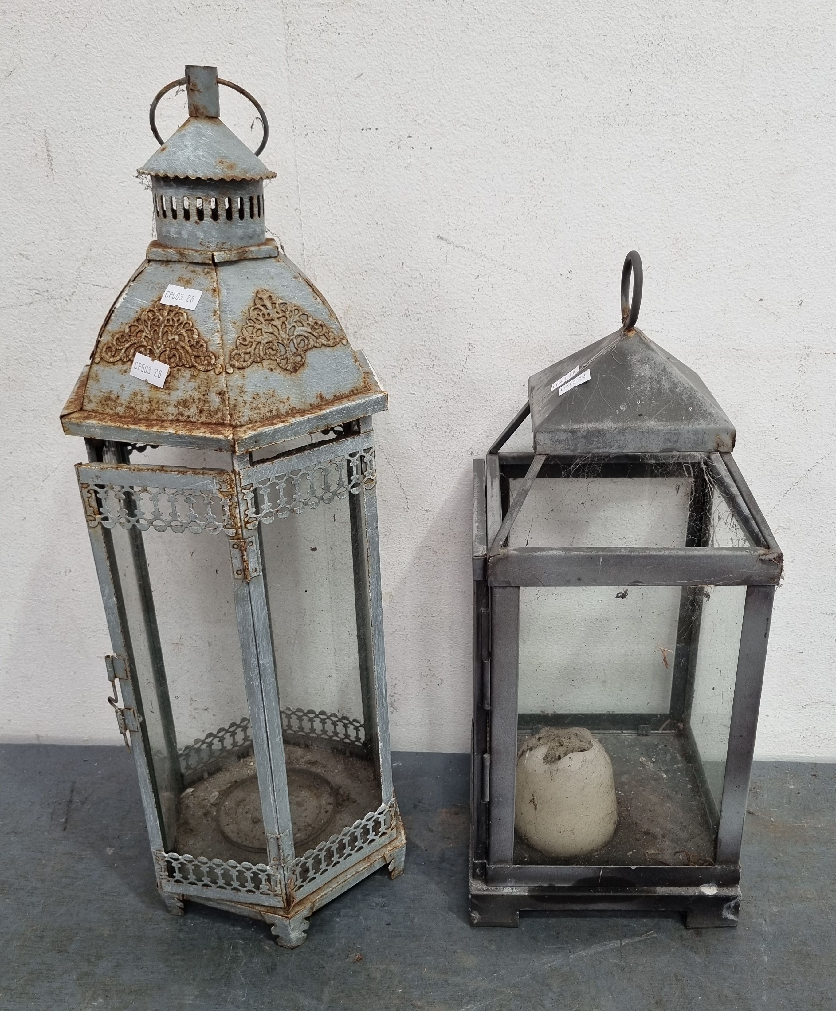 An Unmatching Pair Of Lanterns