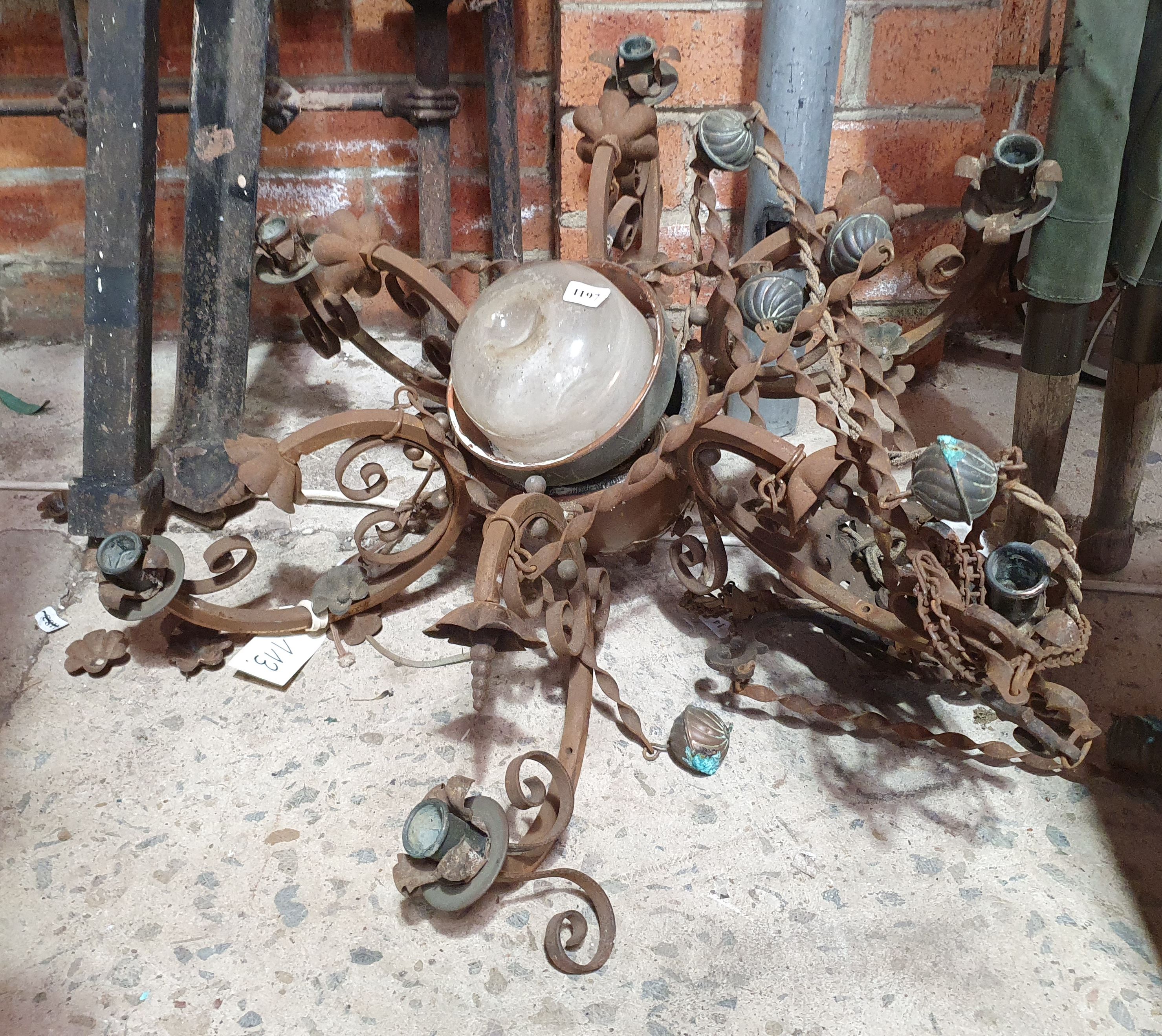 An Decorative 6 Branch Ceiling Light