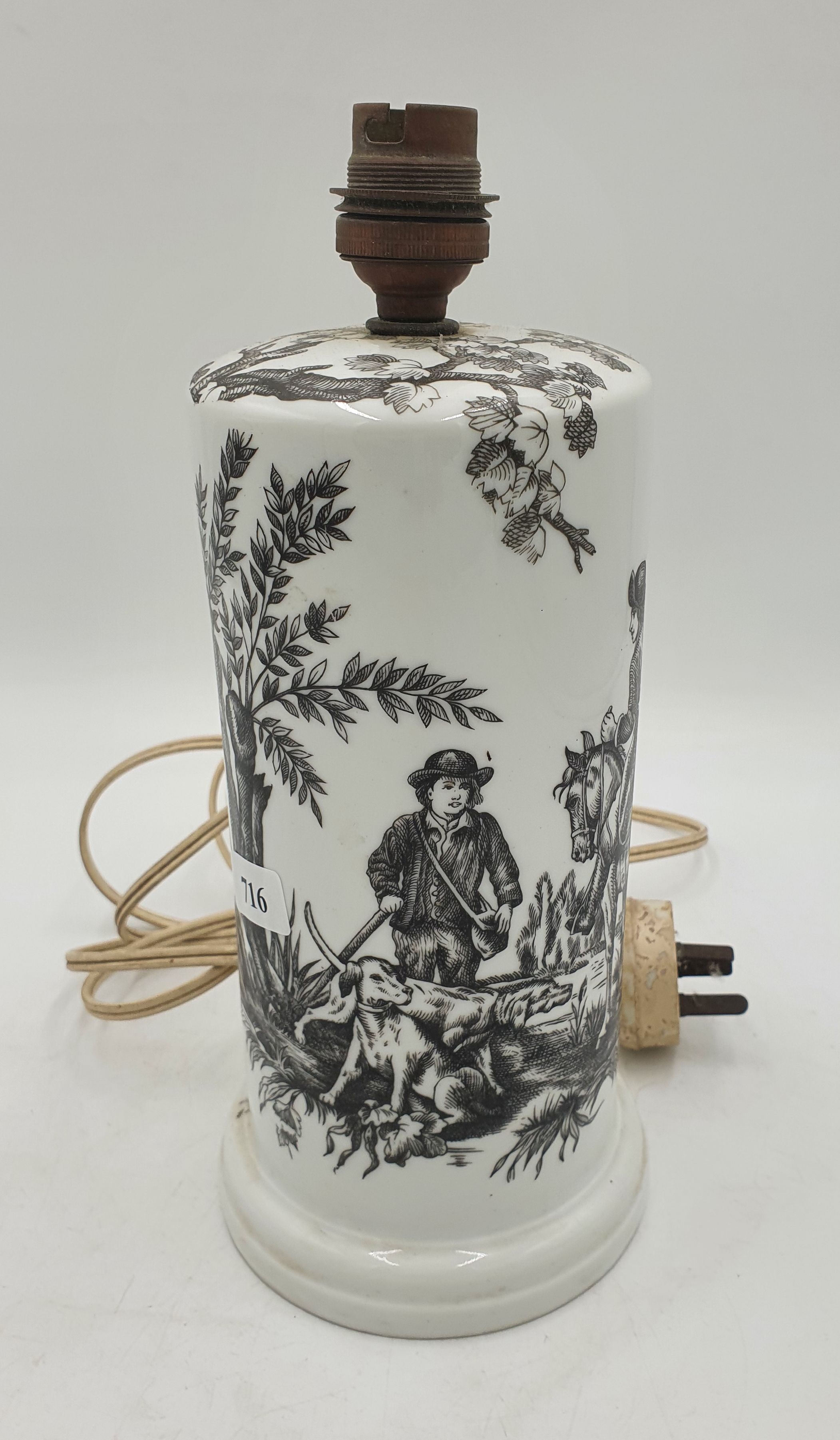 A PARIS PORCELAIN TABLE LAMP BASE