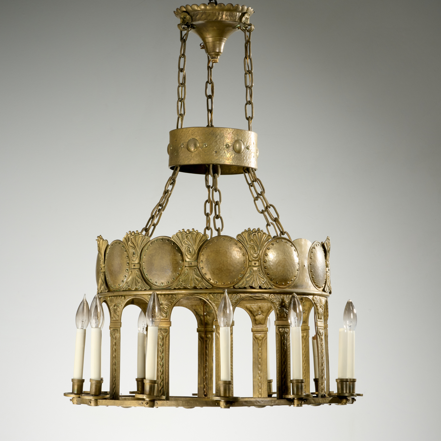 Brass Gothic Antique Chandeliers, Sconces & Lighting Fixtures for