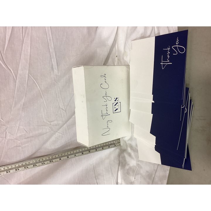 VNS Creations Navy Thank You Cards