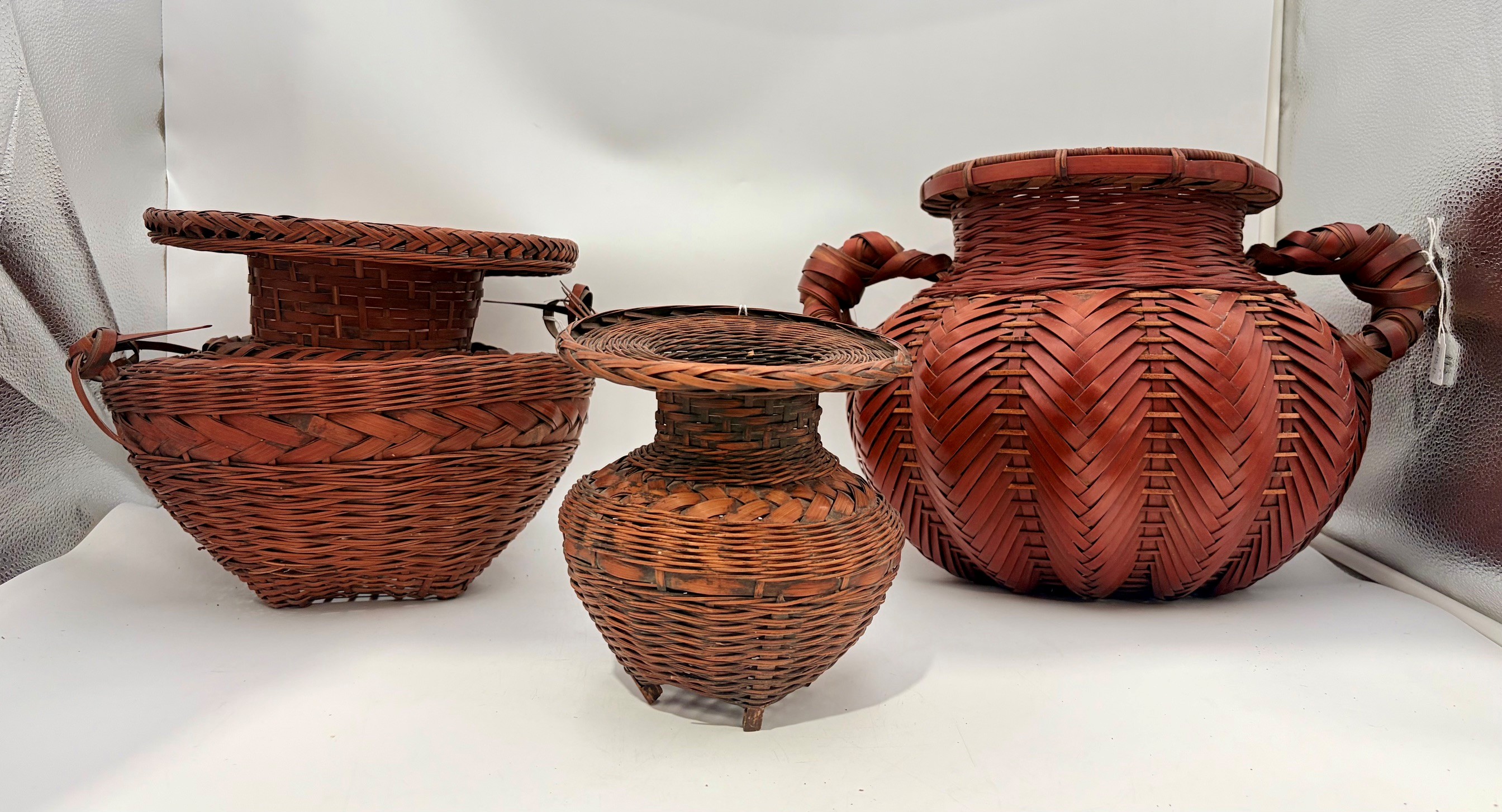 Three Traditional Japanese Hanakage/Ikebana Baskets