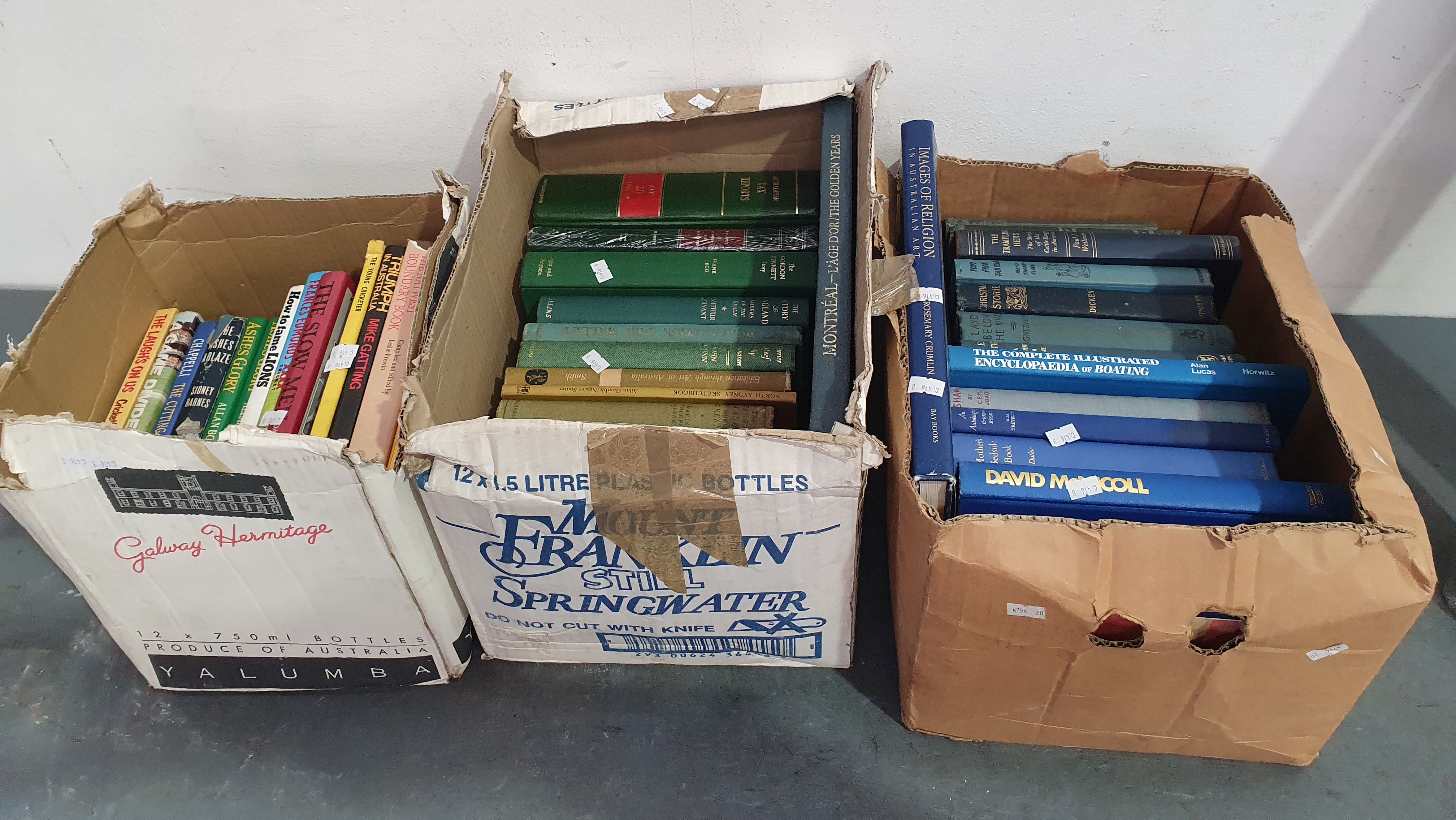 THREE BOXES OF BOOKS