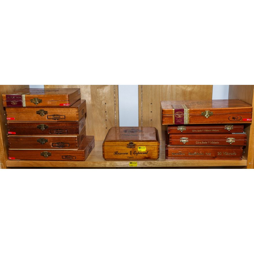 A Collection of Assorted Cigar Boxes