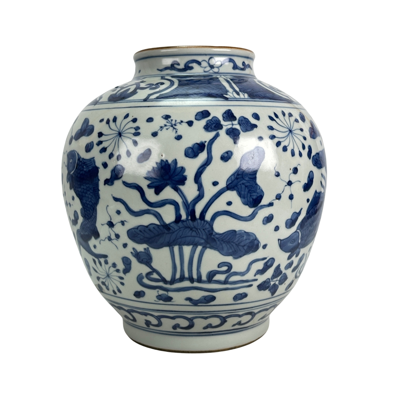 青花瓷瓶A BLUE AND WHITE PORCELAIN VASE