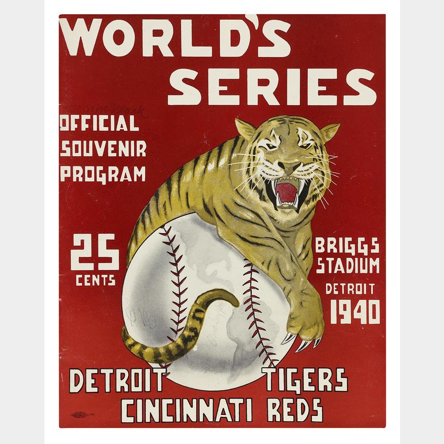 1940 World Series Program Detroit Tigers vs. Cincinnati Reds