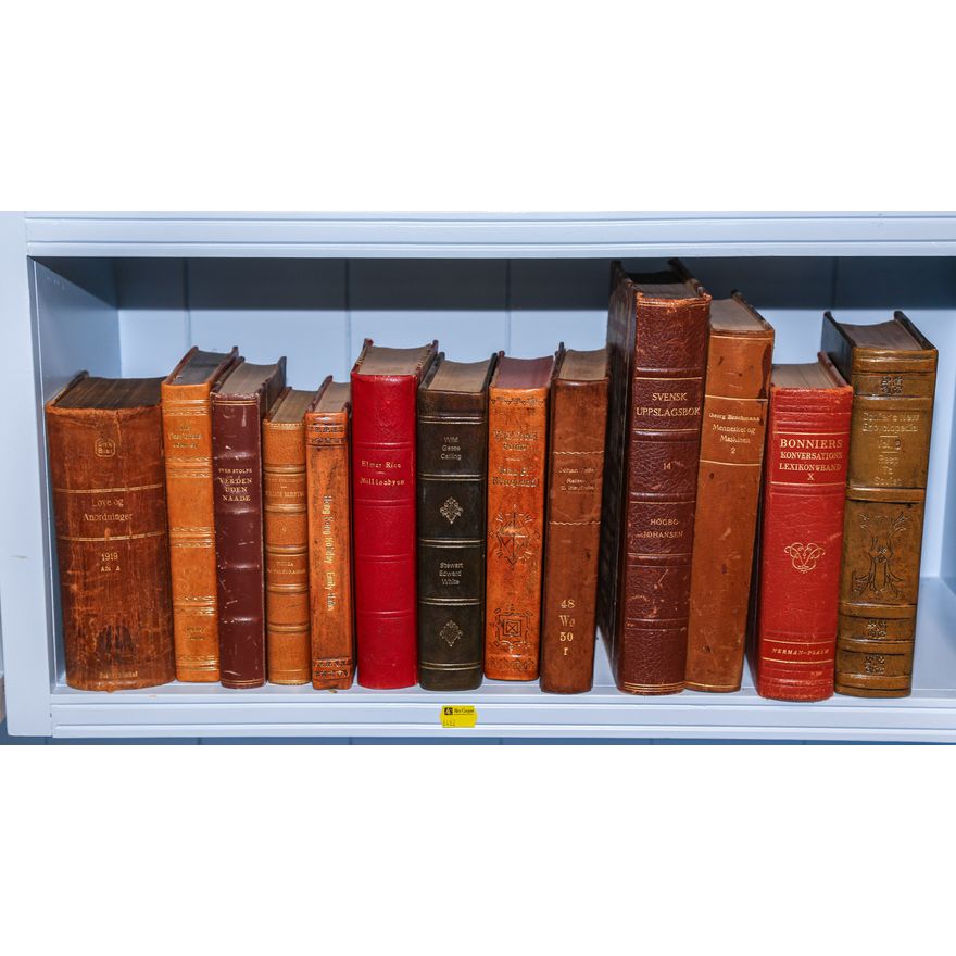 Thirteen Leather Bound Books