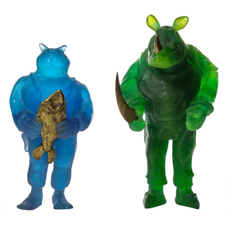 Daum, figures of anthropomorphic animals, two