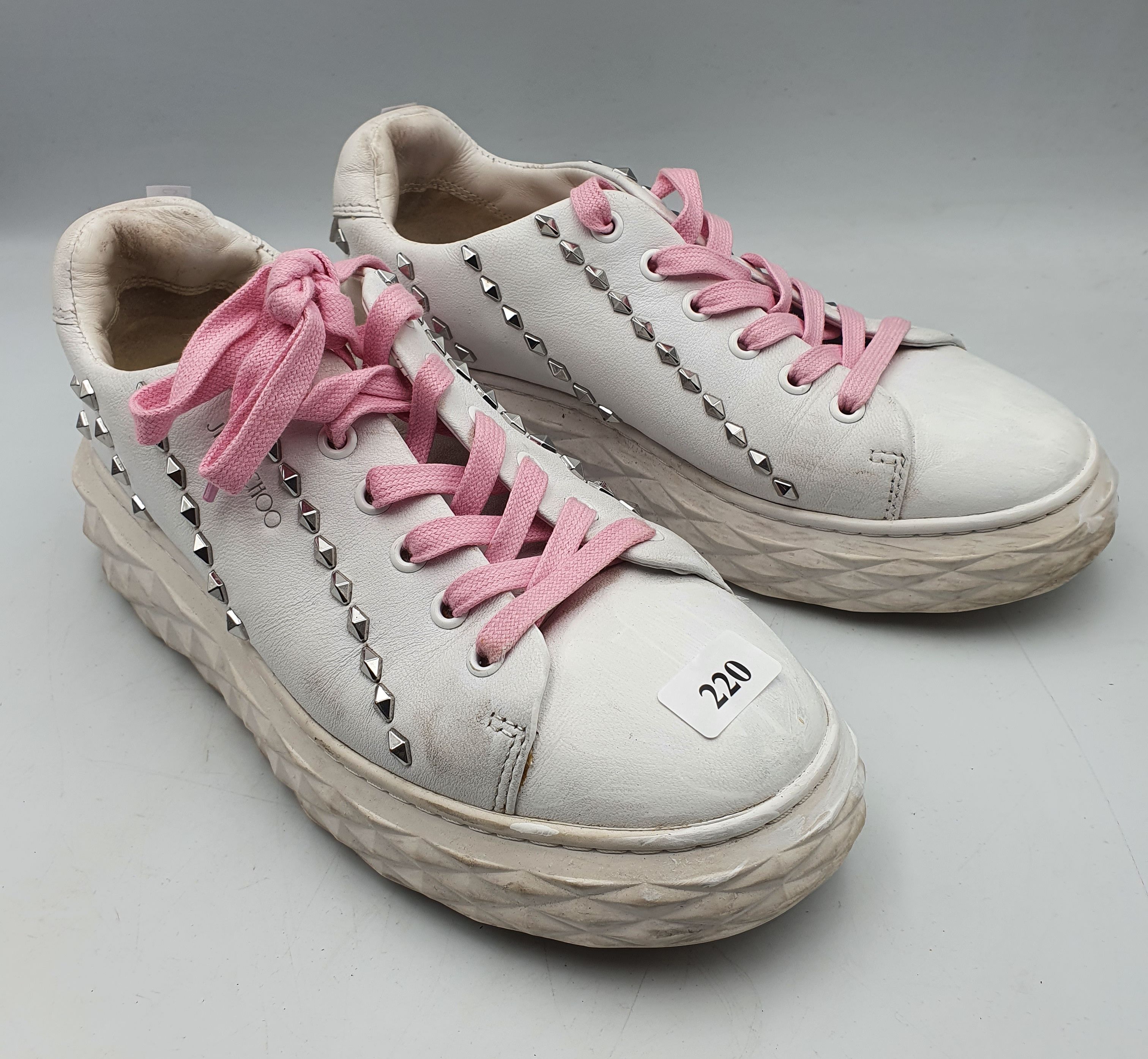 220 · A PAIR OF JIMMY CHOO SNEAKERS