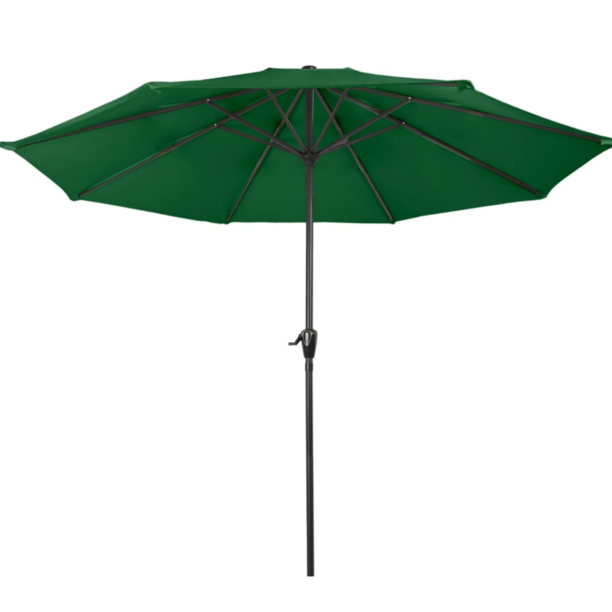 Lavish Home Patio Umbrella With Vented Canopy - 9 Ft Easy Crank (Green)