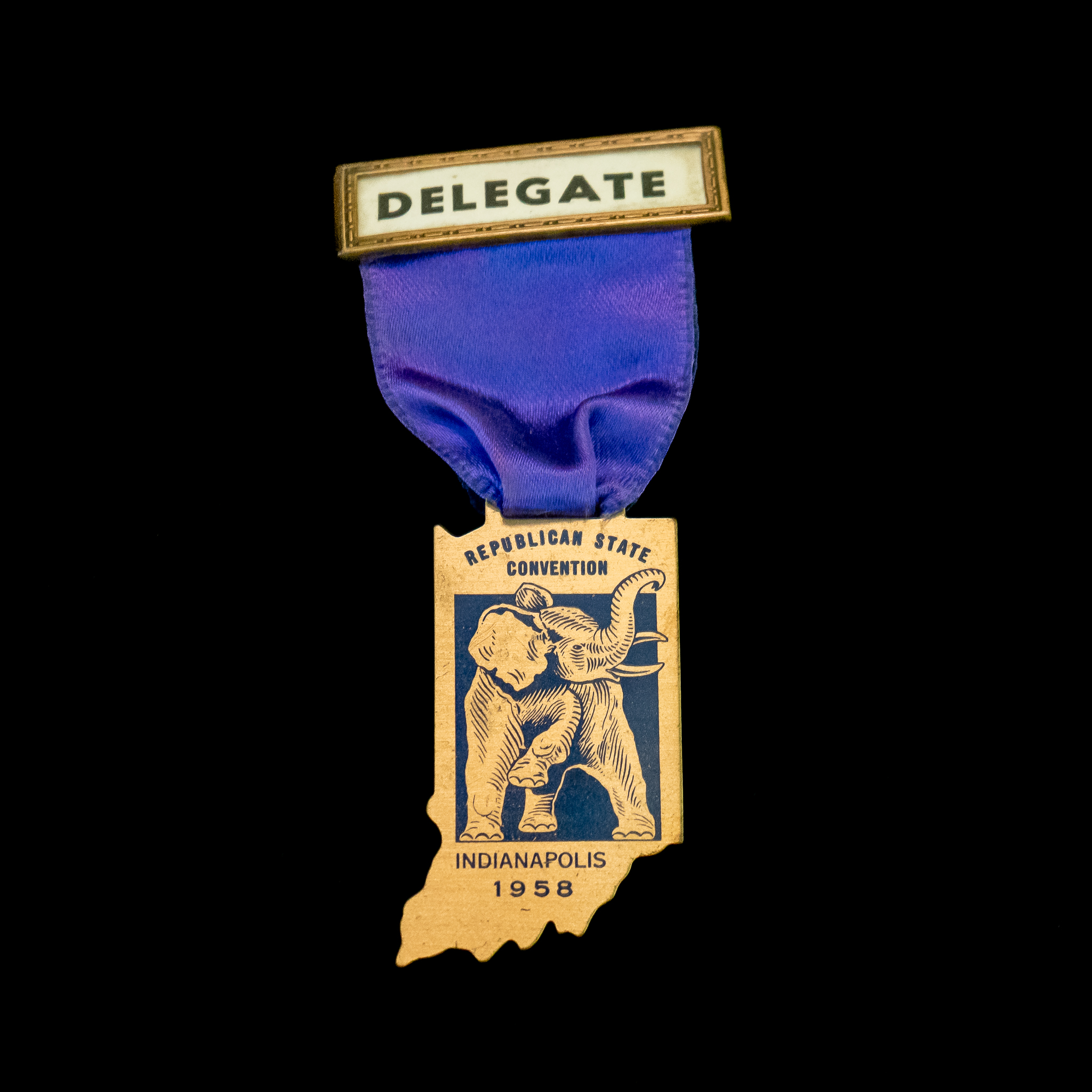 1958 Indianapolis Republican State Convention Delegate Pin | Harritt ...