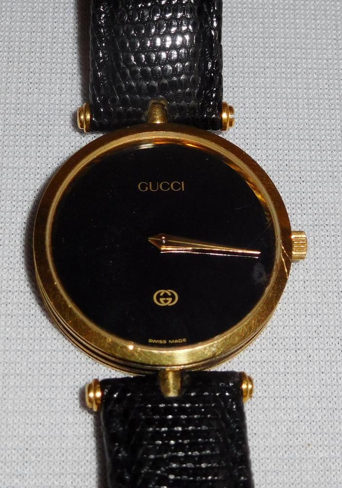 Gucci Black and Gold Men's Watch w/ Black Band – Lofty Marketplace
