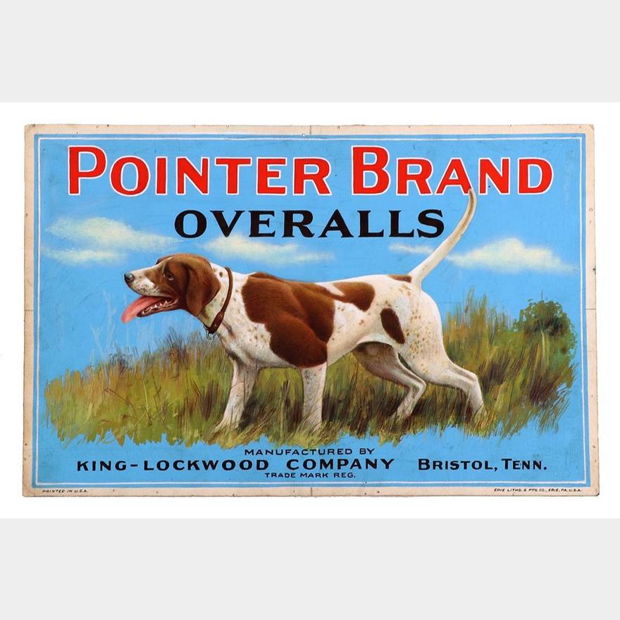 Pointer Brand Overalls Advertising Illustration Art