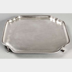 A GEORGE VI SILVER SALVER, SHEFFIELD 1937, R & D