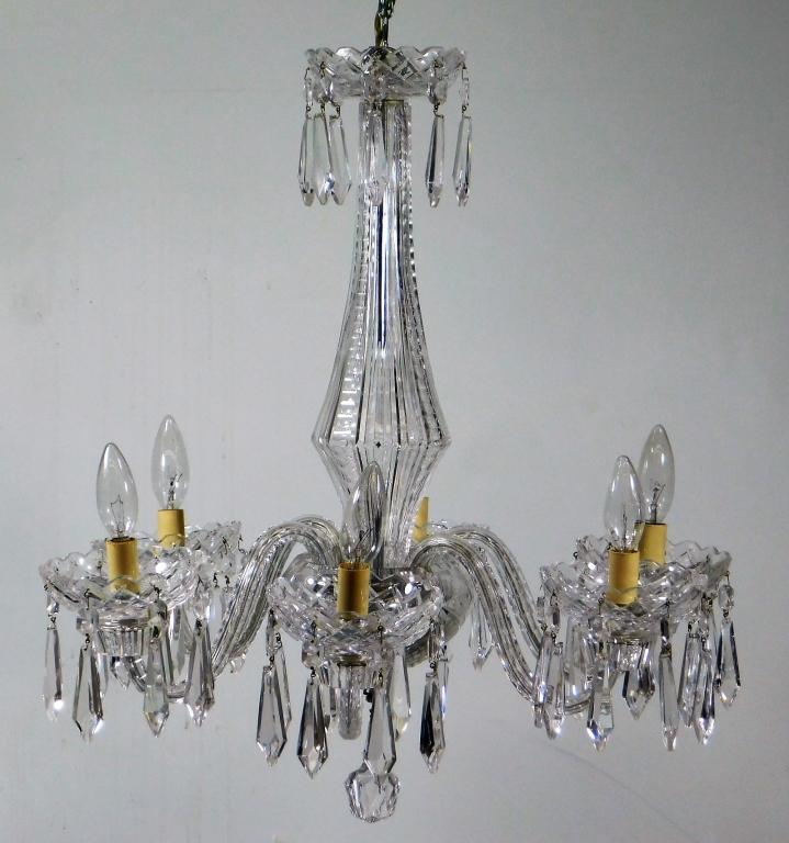 Arm Chandelier Lofty Marketplace, Waterford Crystal Hanging Chandelier