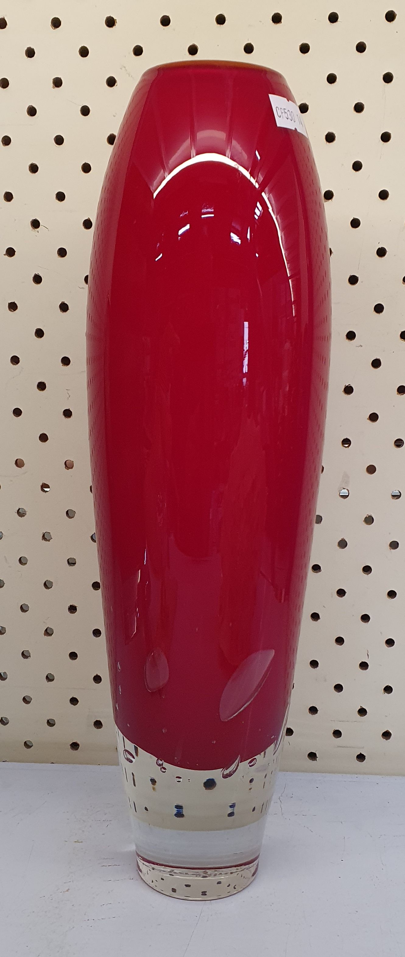 26 · A VILLEROY & BOCH RUBY RED CASED ART GLASS VASE