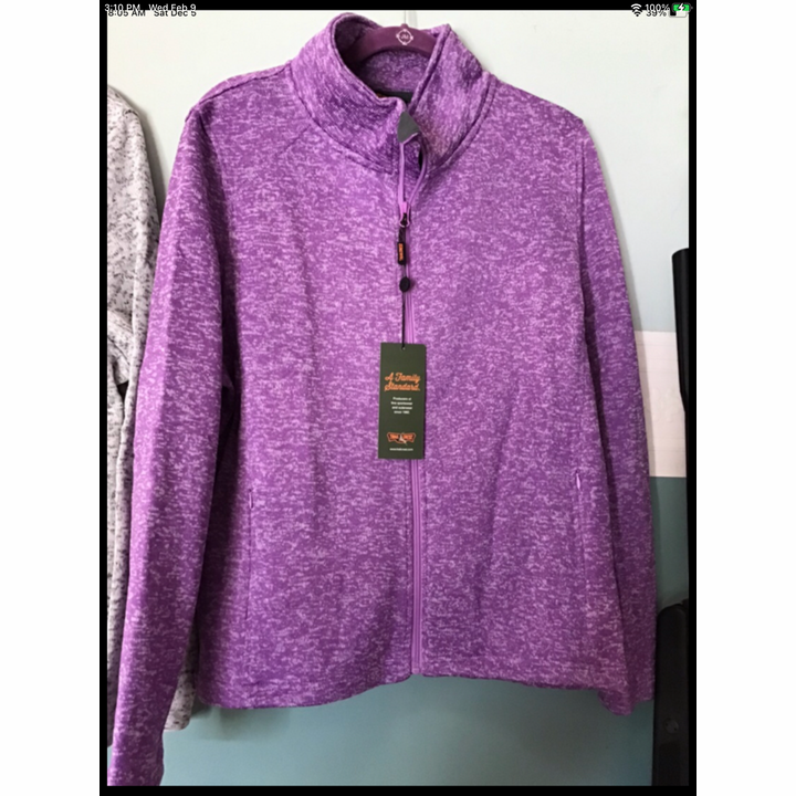 Trail Crest Full Zip-Up Jacket- Purple Size 3XL