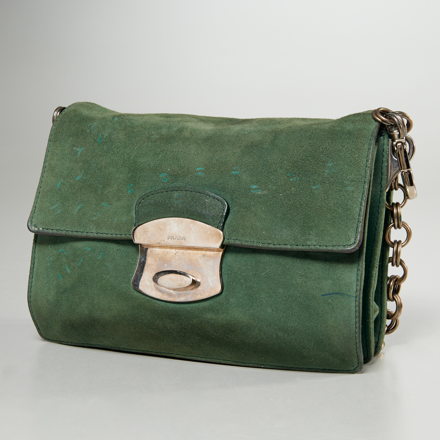 Tessuto mini bag Prada Green in Suede - 7021521