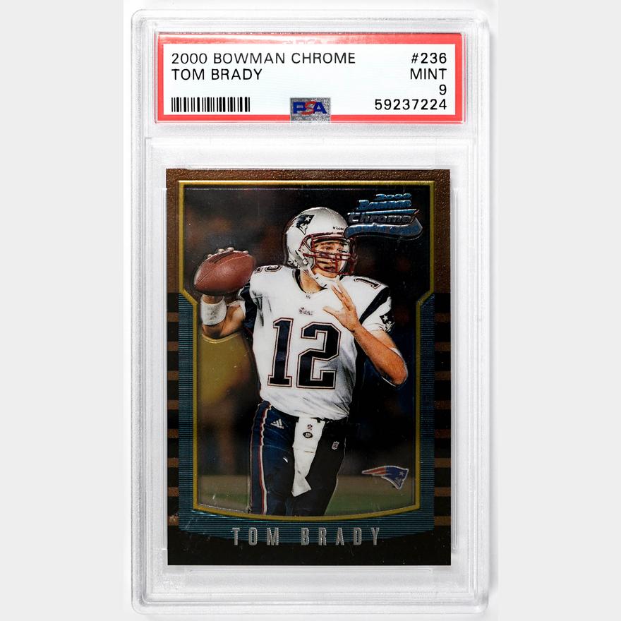 Tom Brady 2000 Bowman Chrome 236 PSA 9 Grant Zahajko Auctions, LLC