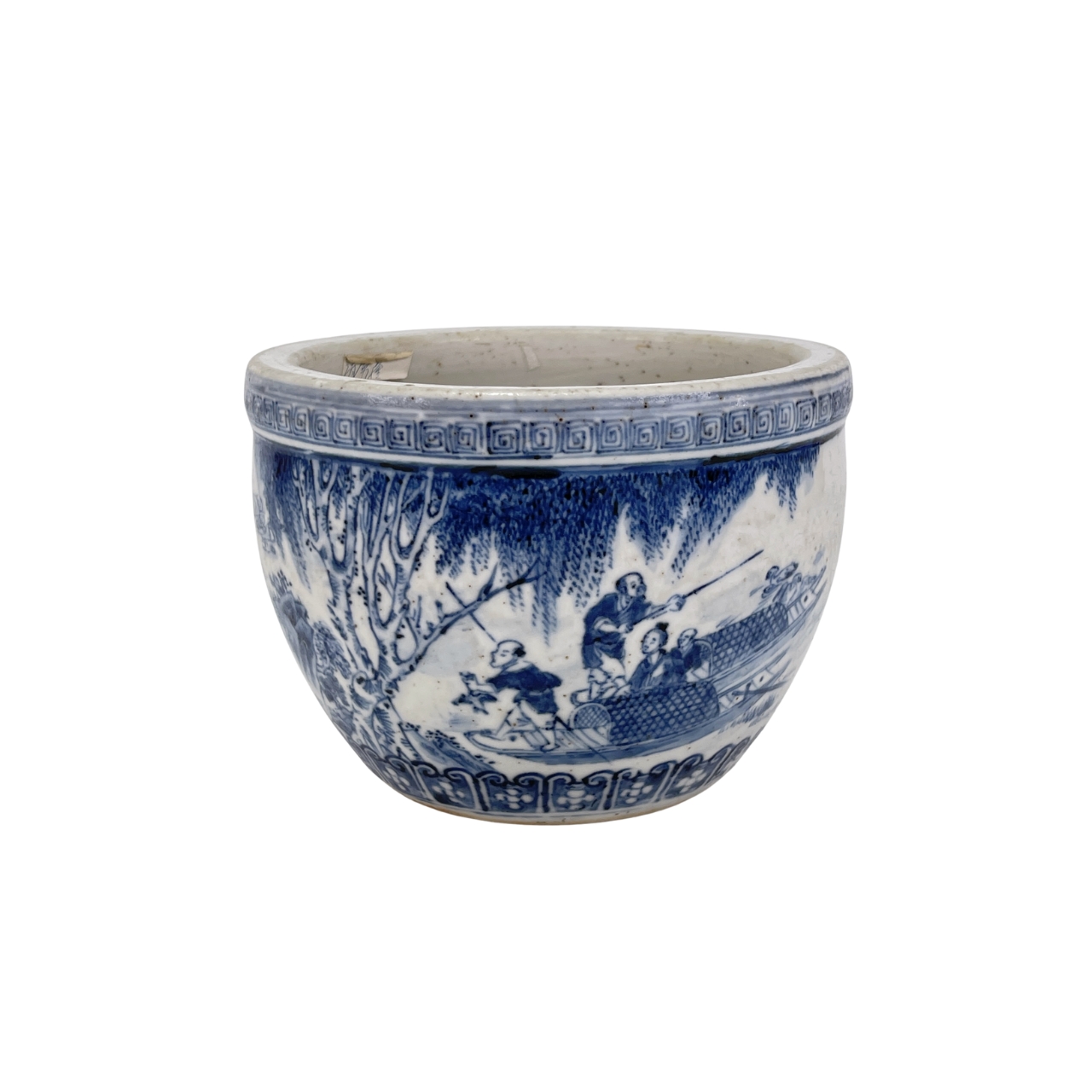 程荣茂造青花山水纹罐BLUE AND WHITE LANDSCAPE JAR BY CHENG