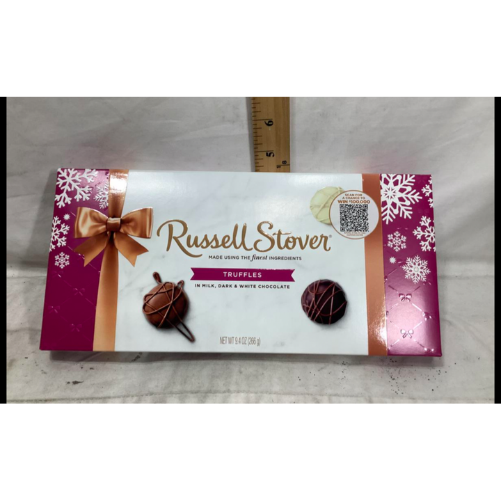 Russel Stover 17pc Milk, Dark & White Chocolate Truffles Expires 04/2024