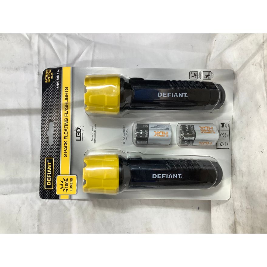 Defiant 2pk Floating Flashlights 100 Lumens