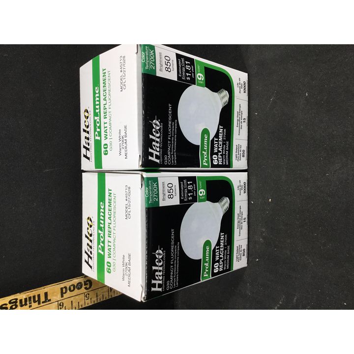 (Buying 2) Halco ProLume 60W Replacement G30 Compact Fluorescent Bulbs - Medium Base