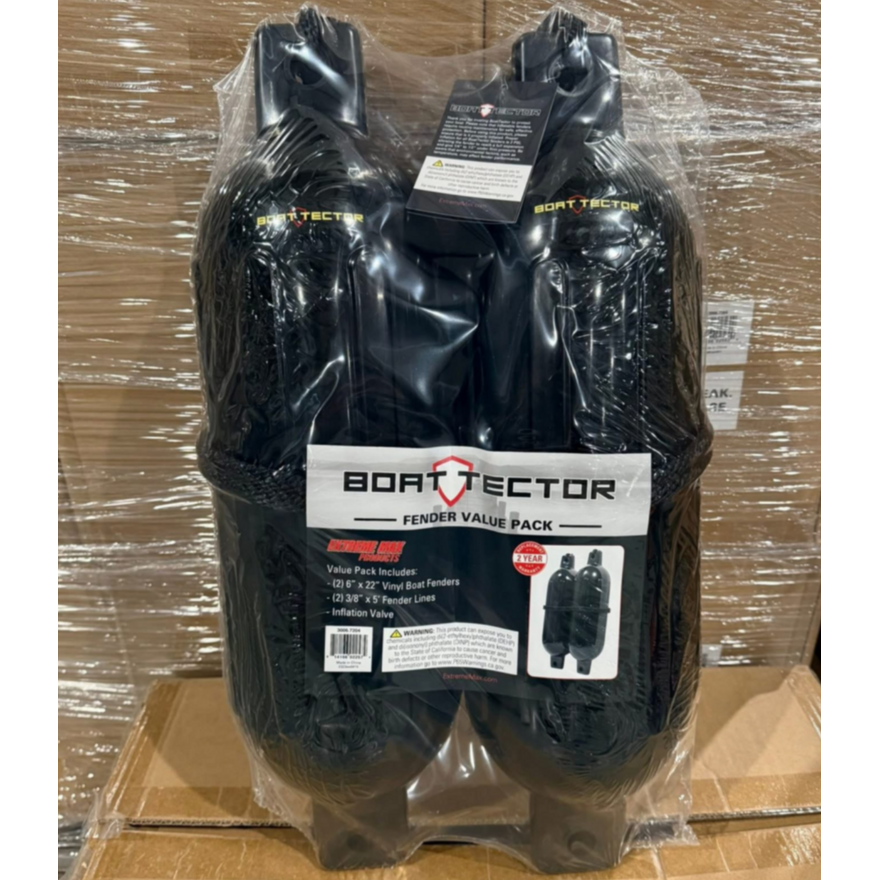 Bort Tector 2 Pk Vinyl Fenders 6" x 22"W - (2) 3/8" Fender Lines