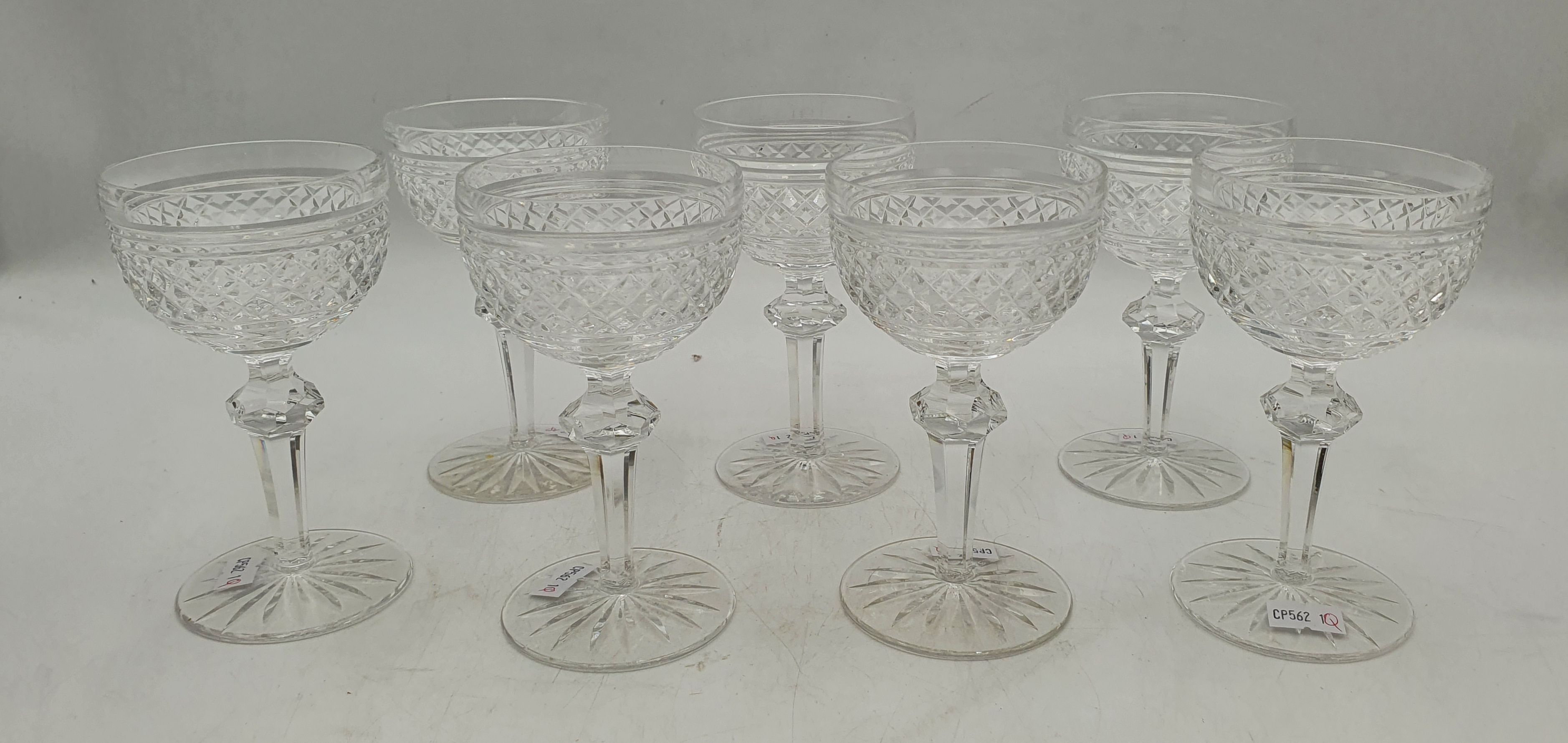 A COLLECTION OF SEVEN WATERFORD CRYSTAL COCKTAIL GLASSES