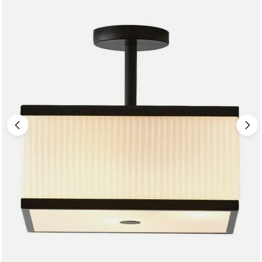 Gluckstein Elements Ashbury Collection 13" 3 Light Square Flush Mount Light Fixture