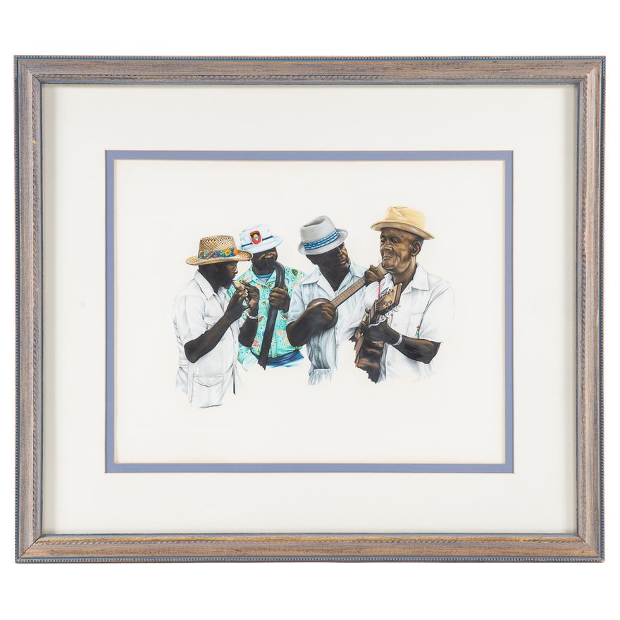Katie Shears-McConnachie. Antigua Quartet, gouache