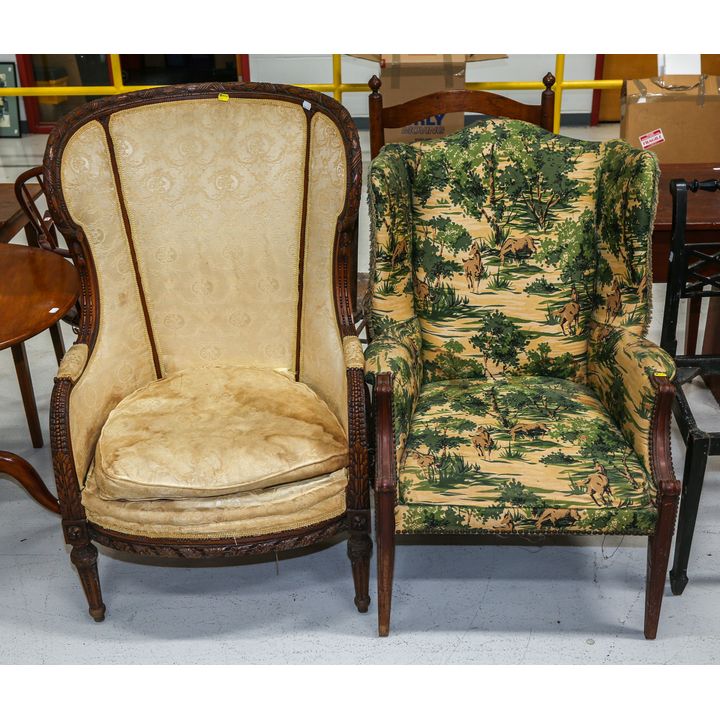 A French Empire Armchair & Federal Style Chair