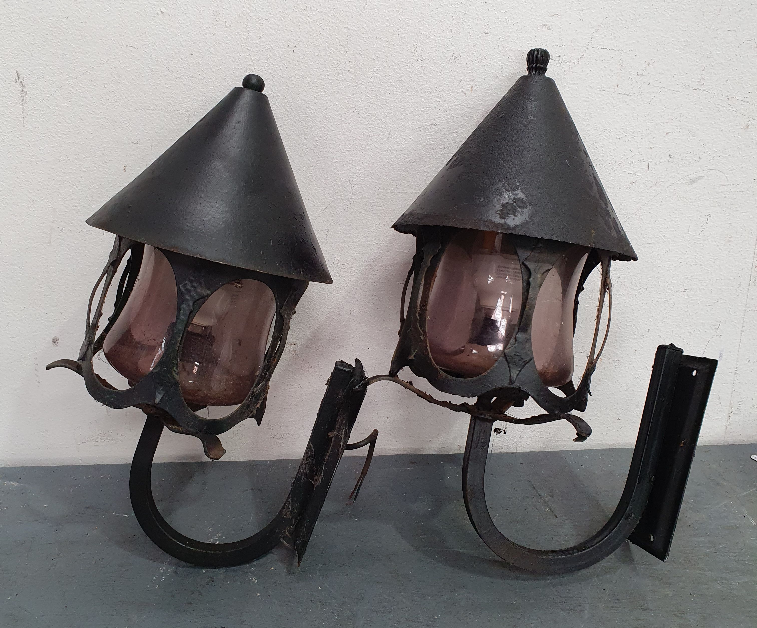 A Pair Of Vintage Entry Lamps
