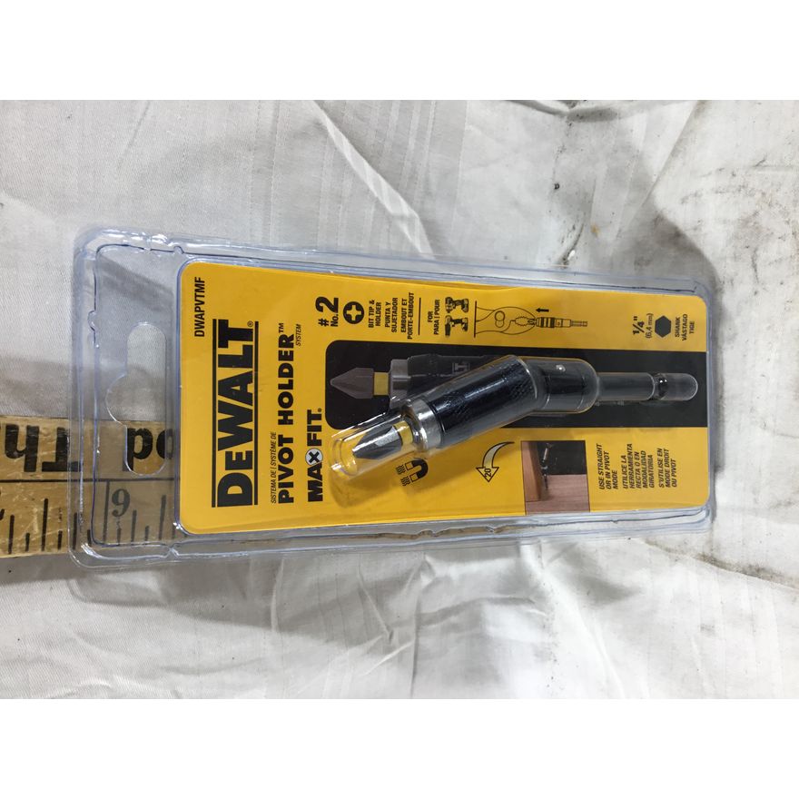 Dewalt Pivot Holder Max Fit #2 Bit Tip & Holder - 1/4" Shank
