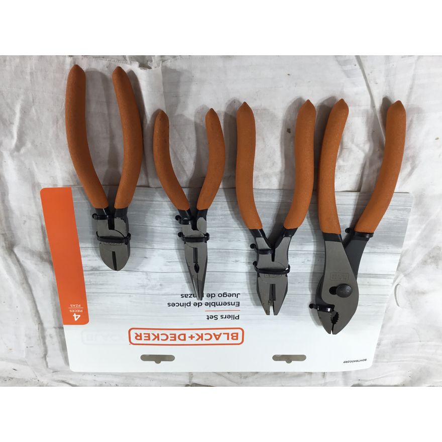 Black + Decker 4 Piece Pliers Set