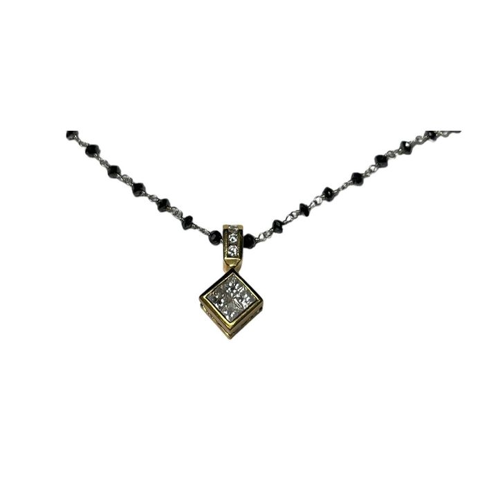 8K Gold & Diamond Pendant Necklace