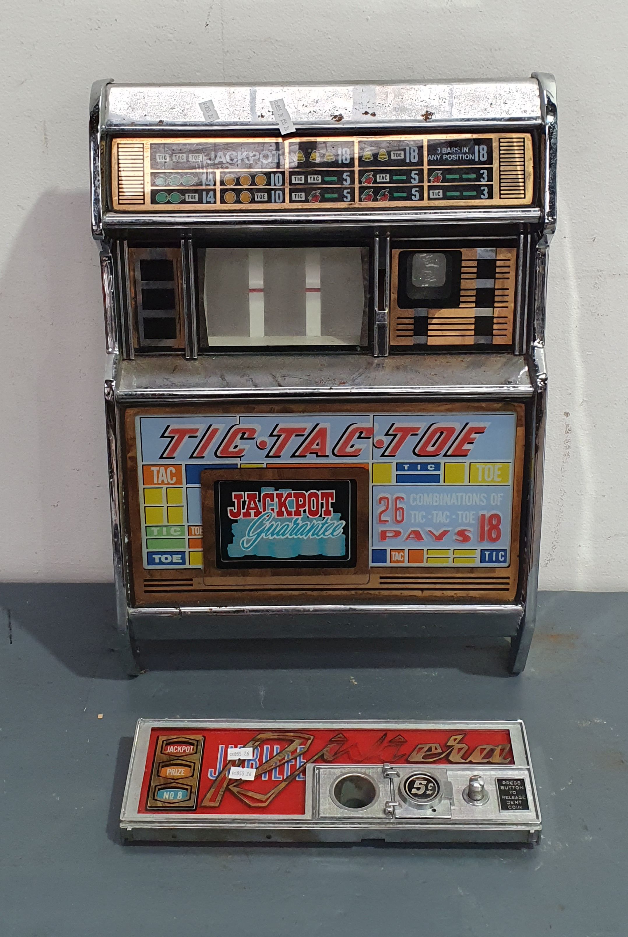 1292 · TWO DECORATIVE POKER MACHINE PARTS