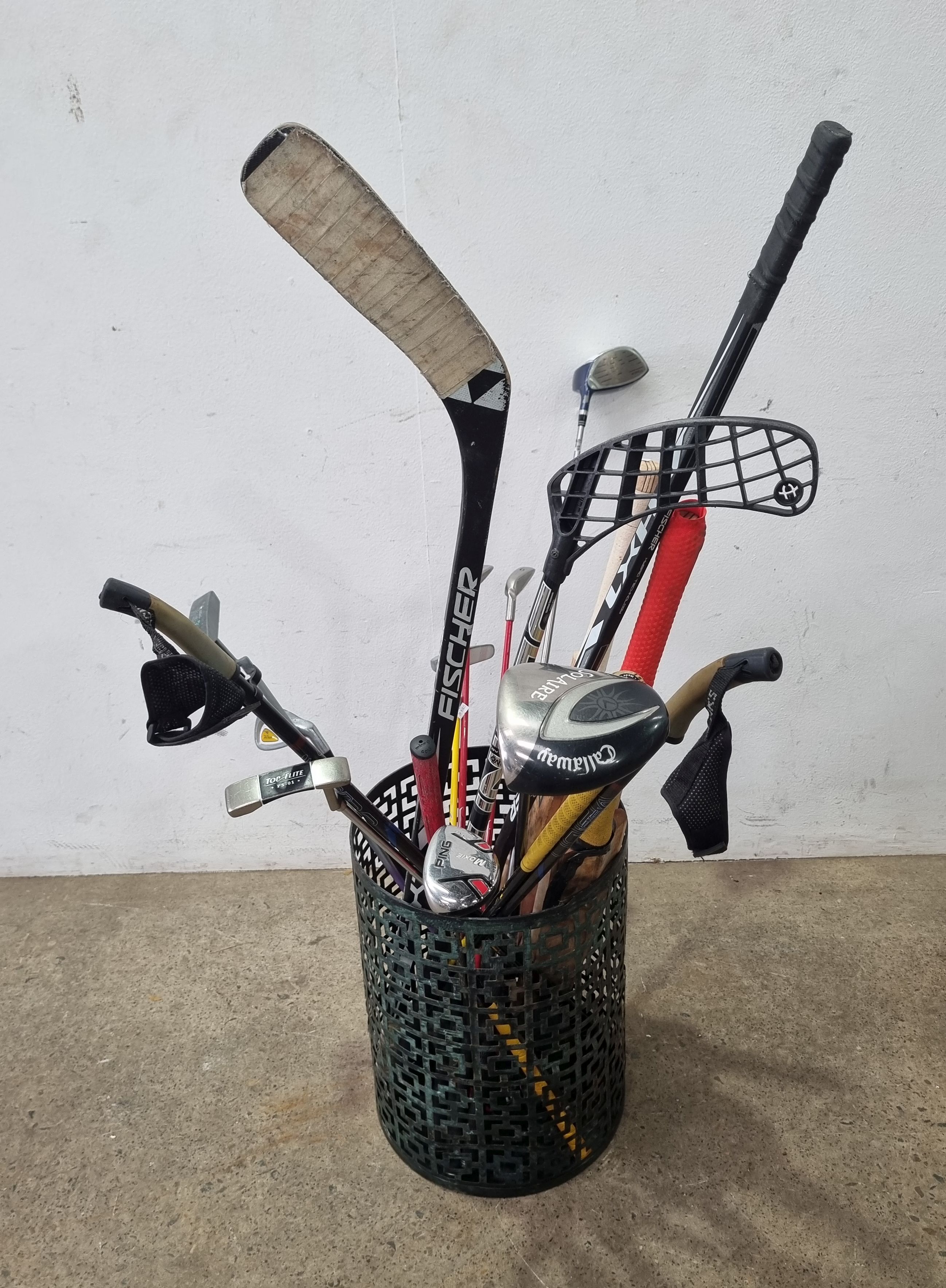 A Group Of Sporting Items