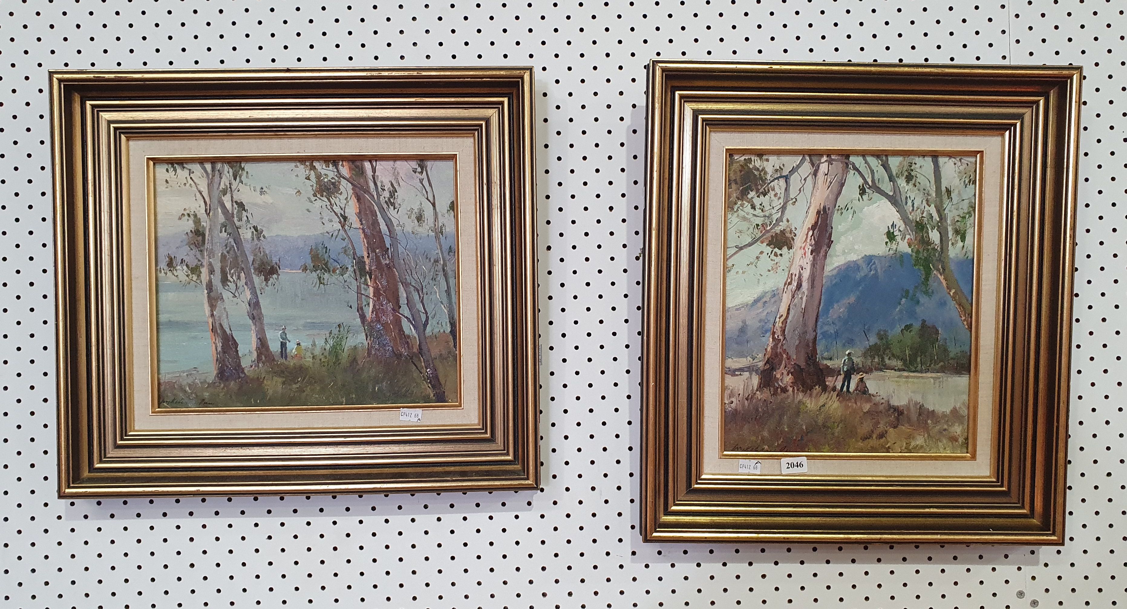 Two Framed Australiana Oils On Boards