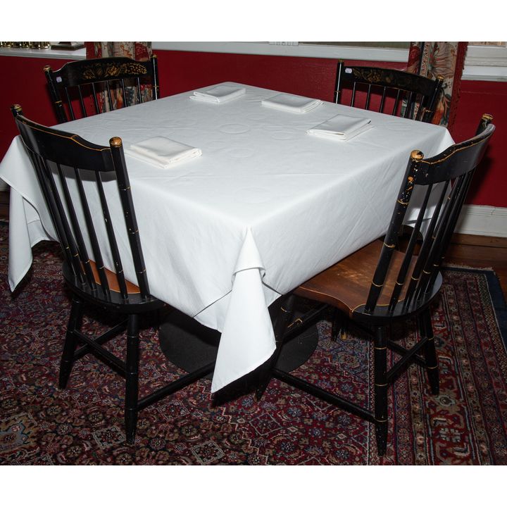 A Table & Four Hitchcock Chairs