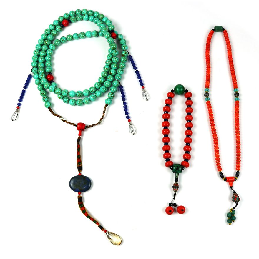 Group of Chinese Bead Necklaces
