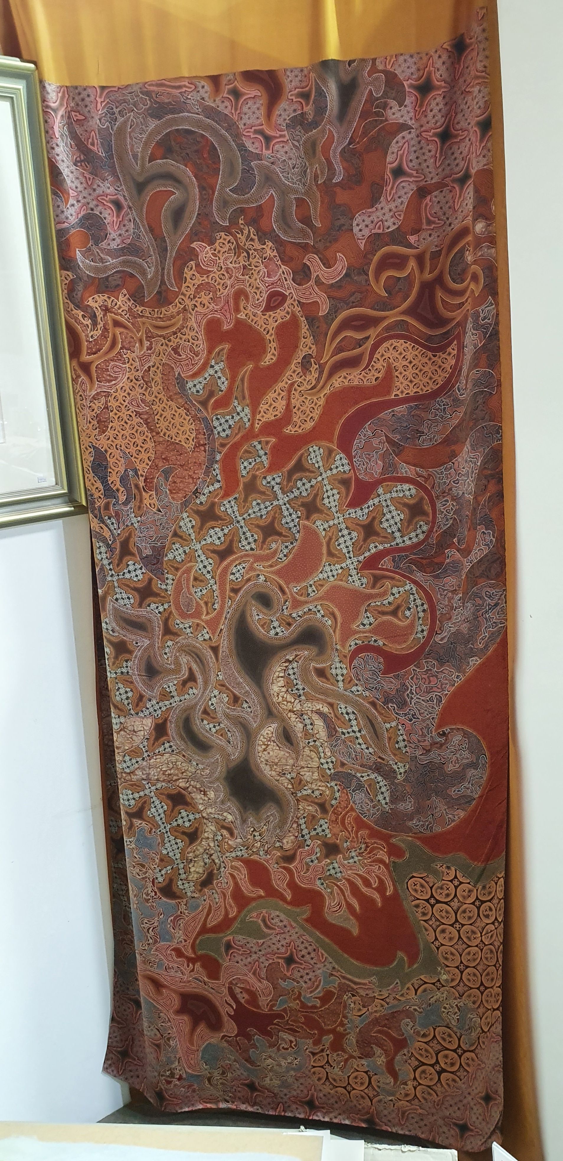 446 · TWO BATIK ARTWORKS ON FABRIC