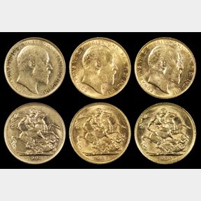 SOVEREIGNS (3), 1903M, 1905M & 1910M, S3971. gVF - aEF…